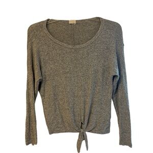 Caution To The Wind Grey Long Sleeve Shirt Size S